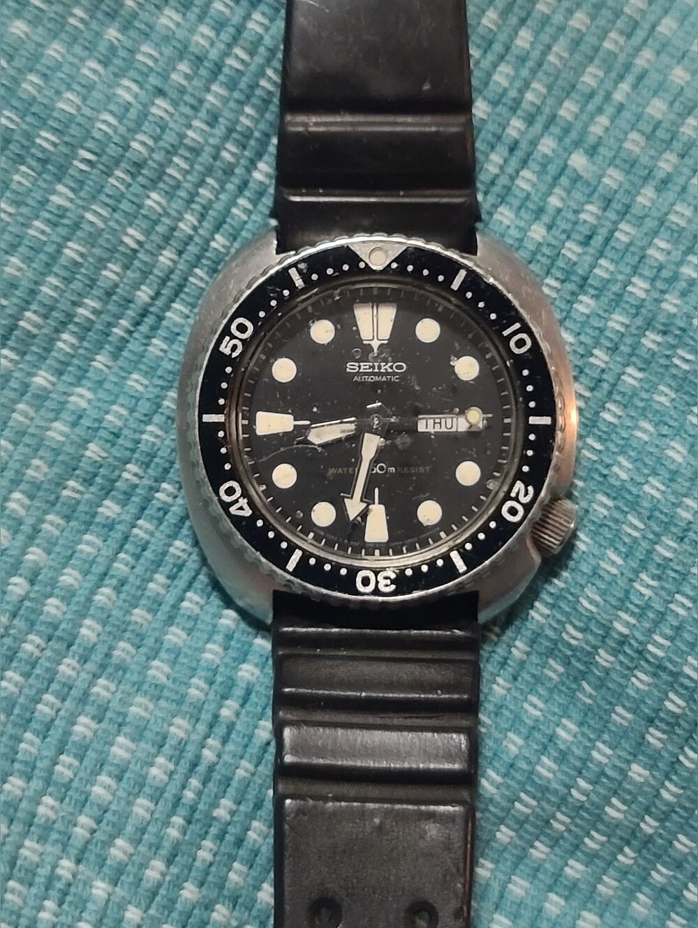 Vintage 44mm Seiko 6309-7049 Turtle Diver Men's Automatic Wristwatch Japan Steel